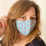 Cotton Face Mask - ADULT - zesty leopard print
